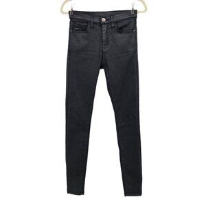 Current/Elliott The High Waist Ankle Skinny Jean Faux Leather Jeans Pants 26